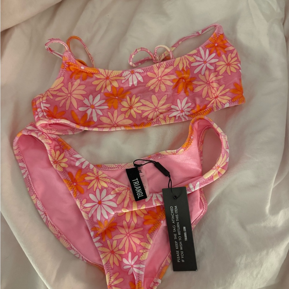 Triangl Swimwear Pink Floral Bikini